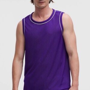 Lululemon NWT Men’s Double Layered Mesh Tank Top Size Large Court Purple Vapor